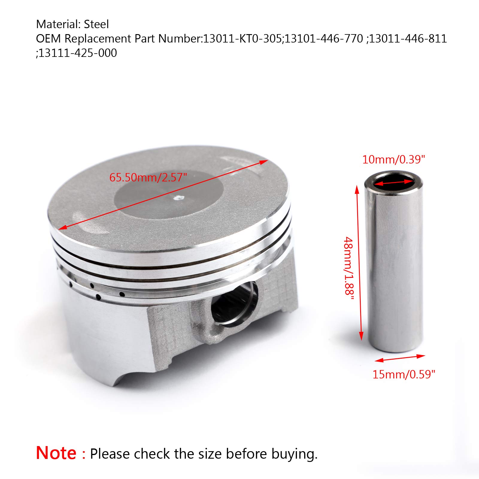 Amazon.com: Artudatech Piston Ring Pin Kit for Honda XL200 XR200R